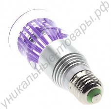 Светодиодная лампа (LED) E27 3Вт, 220В, 16 цветов, колба цилиндр, с пультом управления